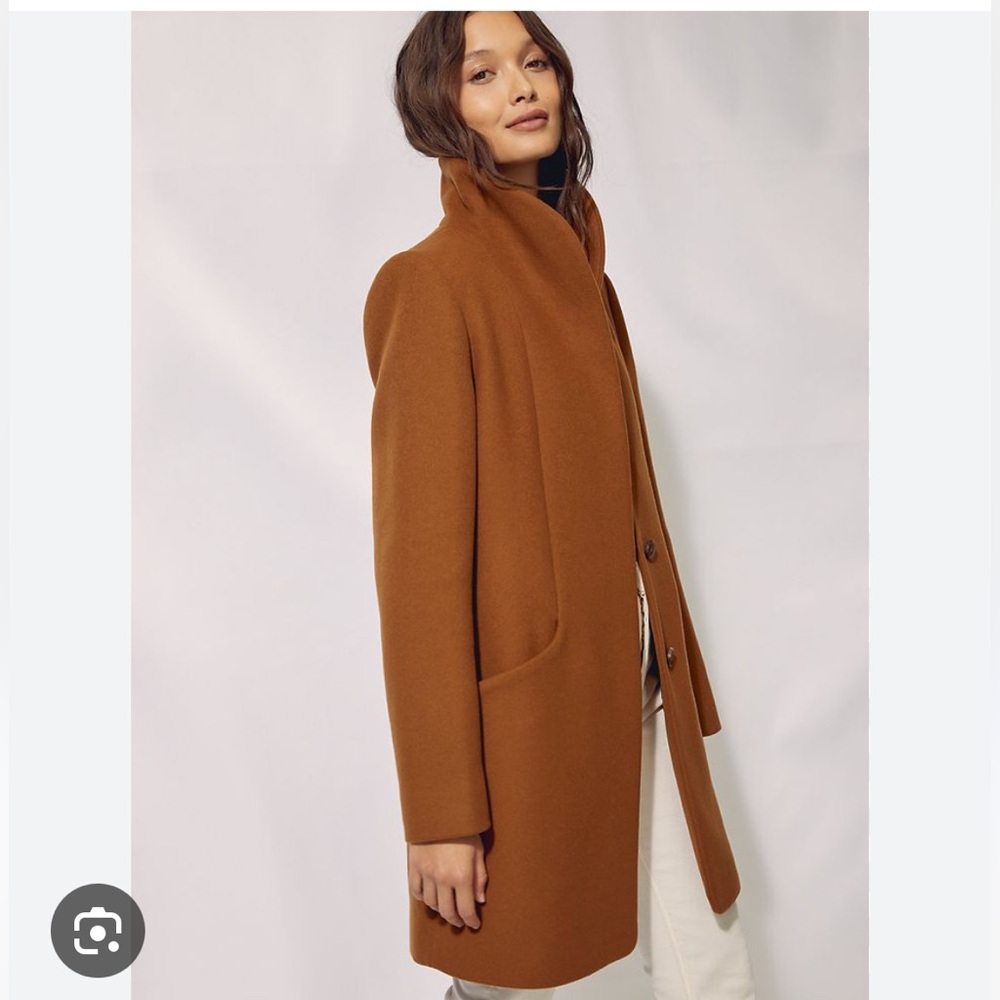 Wilfred Cocoon Wool Coat Cigar XS
